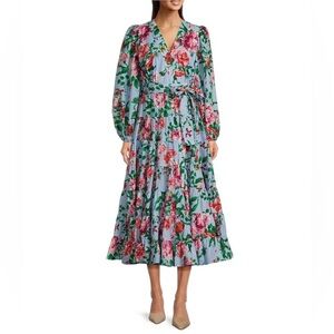 Gibson & Latimer floral wrap Maxi Dress